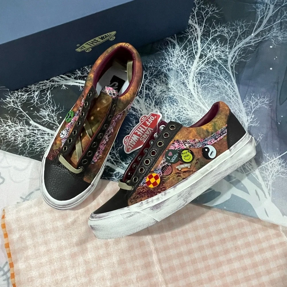 Vans Multicolor Low Top Sneakers with Black Toe - Picture 1 of 11